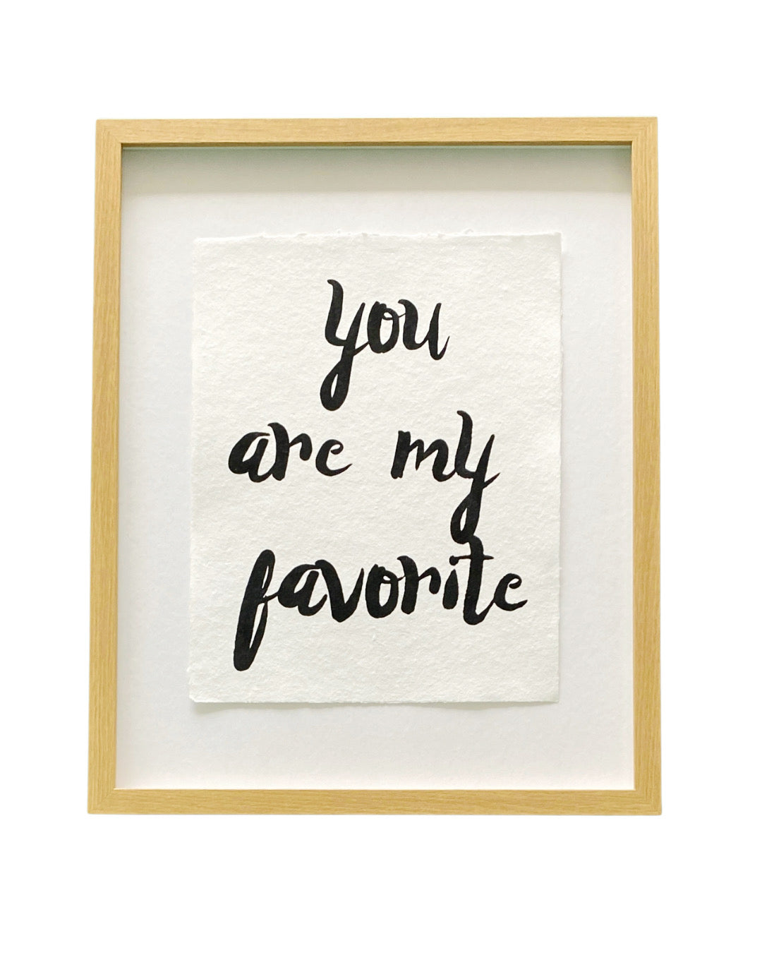 'you are my favorite' handmade paper print