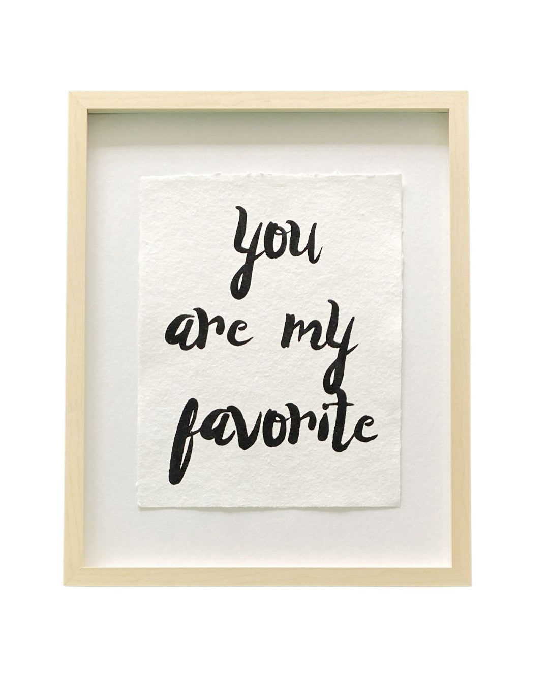 'you are my favorite' handmade paper print