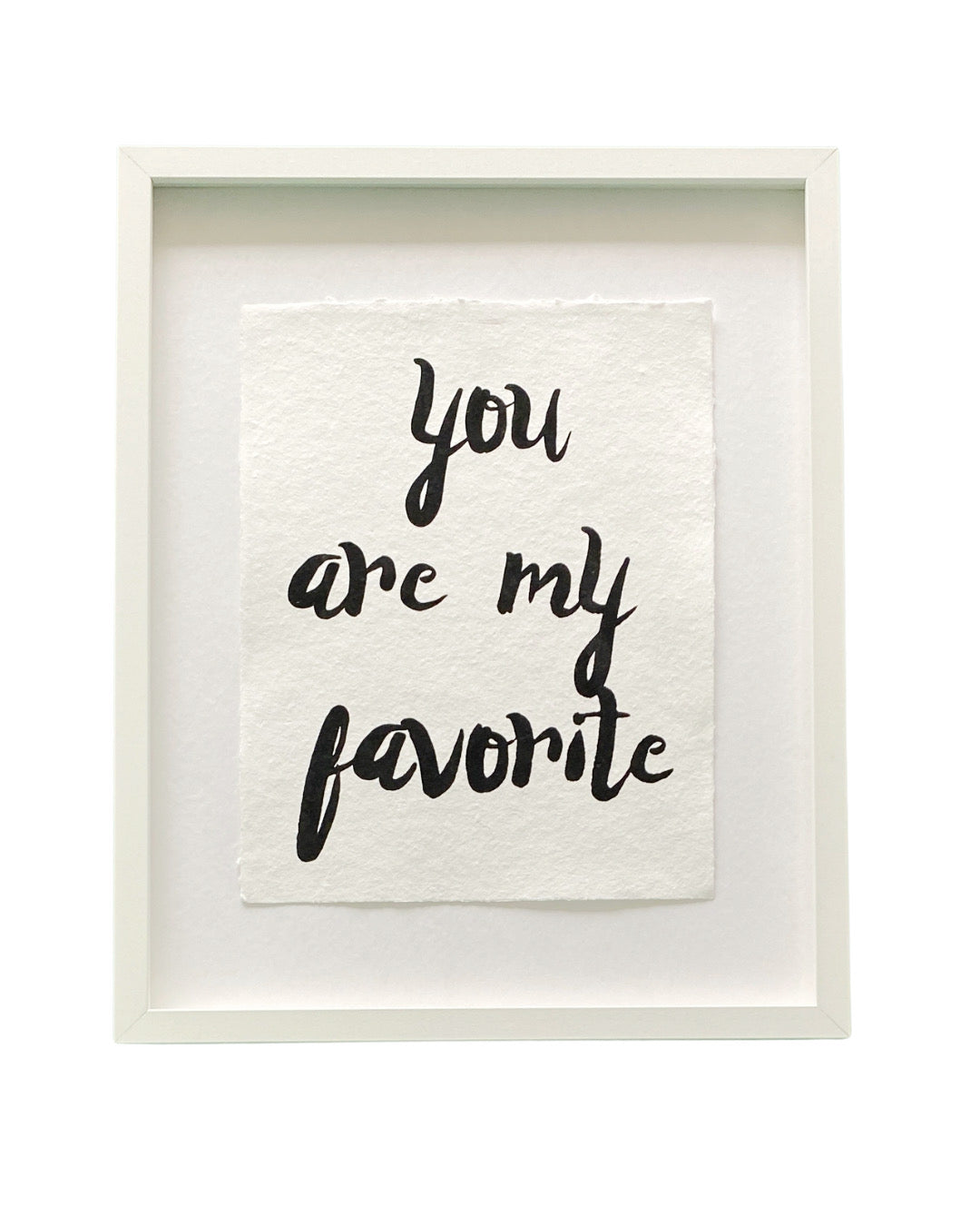 'you are my favorite' handmade paper print