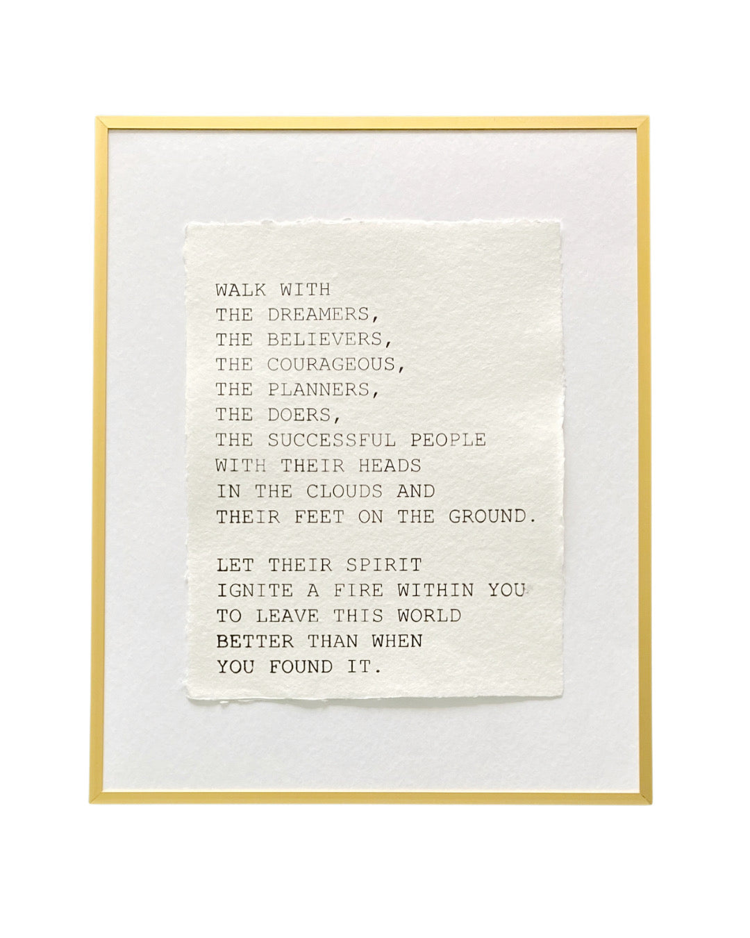 'walk with the dreamers' handmade paper print