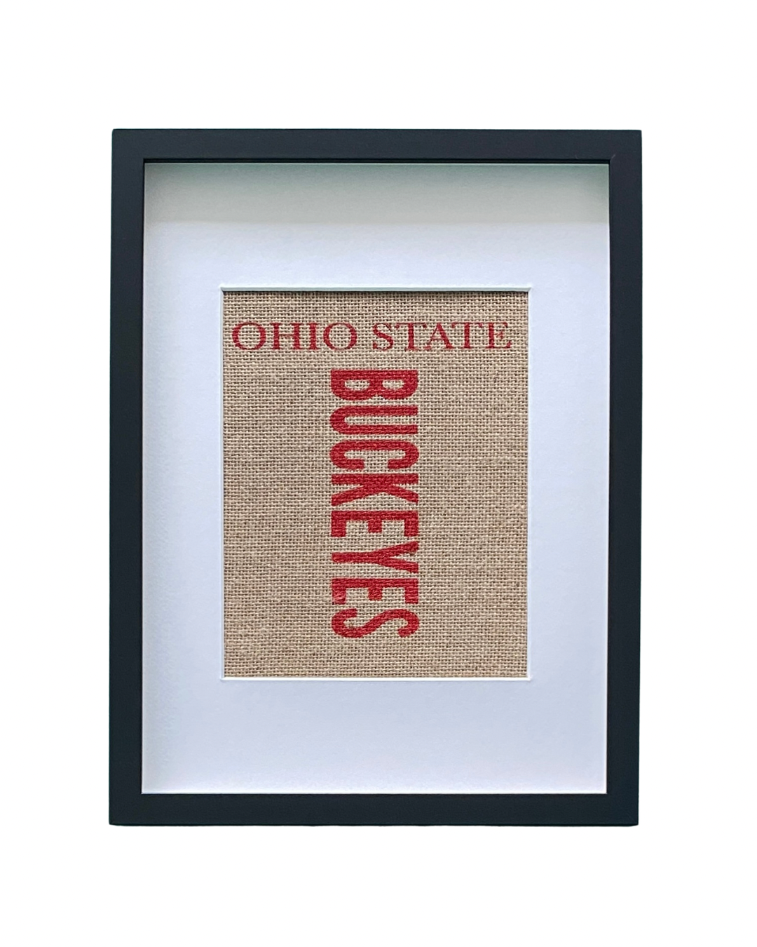 ohio state bukeyes burlap print