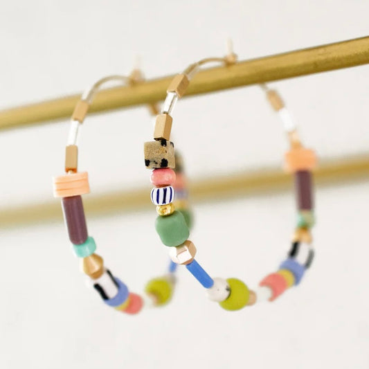 joyful hoop earrings